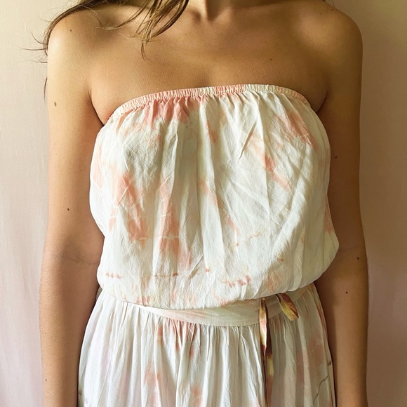 Anthropologie gypsy tie dye silk maxi dress size M - Picture 3 of 8